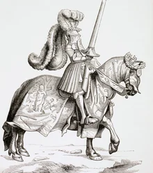 De kampioen van het toernooi, Vita Imperatoris Maximiliani, uit 